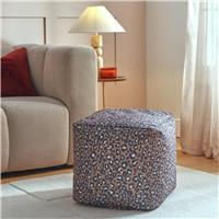 Argos Home Thea Fabric Footstool - Leopard Print