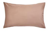Habitat 400TC Standard Plain Pillowcase Pair - Mocha