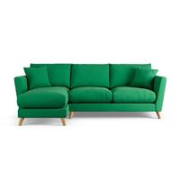 Habitat Lomond Left Hand Corner Sofa - Green - Ash Leg