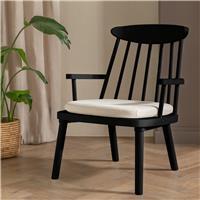 Habitat Lenny Solid Wood Spindle Armchair - Black