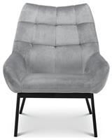 Julian Bowen Lucerne Velvet Chair - Grey