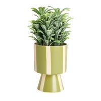 Argos Home Artificial Green Plant in Green Ceramic Pot