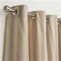 Habitat Stripe Printed Lined Eyelet Curtains - Neutral