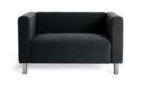 Argos Home Moda Faux Leather 2 Seater Sofa - Black
