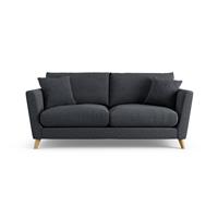 Habitat Lomond Fabric 3 Seater Sofa - Charcoal - Ash Leg