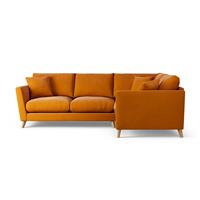 Habitat Lomond Right Hand Corner Sofa - Orange - Ash Leg