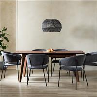 Habitat Callan Extending Dining Table & 6 Charcoal Chairs