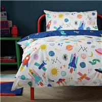 Argos Home Space Glow in the Dark Kids Bedding Set - Toddler