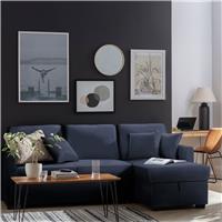 Habitat Reagan Fabric Right Hand Corner Sofa Bed - Navy