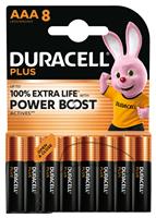 Duarcell Plus Powerboost AAA Batteries - Pack of 8