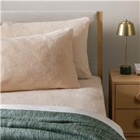 Argos Home Fleece Standard Pillowcase Pair - Cream