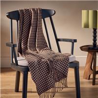 Habitat Houndstooth Throw - Brown - 125x150cm