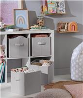 Argos Home Set of 4 Kids Boxes - Grey