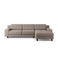 Habitat Hendricks Right Hand Corner Sofa - Mocha - Black Leg