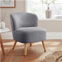 GFW Evie Velvet Accent Chair- Silver