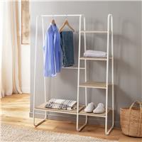 Argos Home Ryan Clothes Rail with Shelves - White