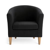 Argos Home Tub Faux Leather Chair - Black