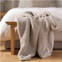 Habitat Faux Shearling Throw - Grey - 150x200cm