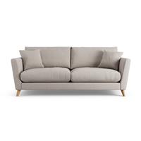Habitat Lomond Fabric 4 Seater Sofa - Stone - Ash Leg