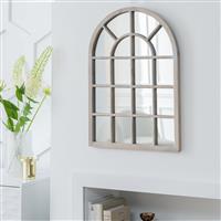 Habitat White Window Arch Wall Mirror - 70x50cm