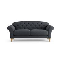 Habitat Brooker Fabric 3 Seater Sofa - Charcoal - Ash Leg