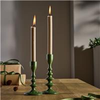 Habitat Lacquered Green Candle Sticks - Set of 2