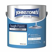 Johnstone's - Bathroom Mid Sheen Paint - White Lace 2.5L