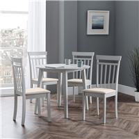 Julian Bowen Coast Grey Dining Table & 4 Grey Chairs