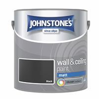 Johnstone's Wall & Ceiling Matt Paint - Black - 2.5L