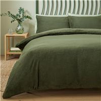 Argos Home Fleece Green Bedding Set - King size