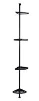 Argos Home Shower Organiser Pole - Black