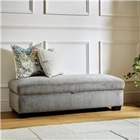 Argos Home Taylor Fabric Storage Footstool - Grey