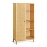 Habitat Simone 1 Door 4 Shelves Wardrobe - Oak