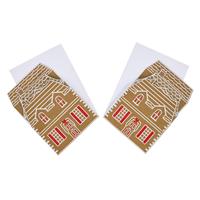 Argos Home Pack of 10 Gingerbread House Christmas Cards