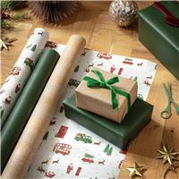 Argos Home 3 Rolls Traditional Christmas Wrapping Paper