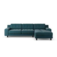 Habitat Hendricks Right Hand Corner Sofa - Teal - Black Leg