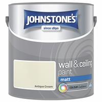 Johnstone's Wall & Ceiling Matt Paint - Antique Cream - 2.5L