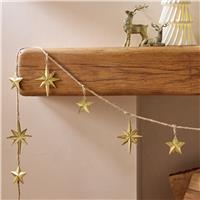 Habitat Gold Coloured Vintage Iron Star Chain Garland