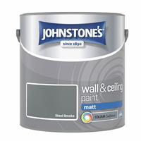 Johnstone's Wall & Ceiling Matt Paint - Steel Smoke - 2.5L