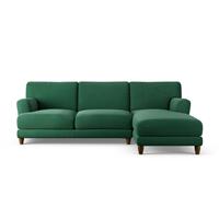 Habitat Askem Fabric Right Hand Corner Sofa - Green-Dark Leg