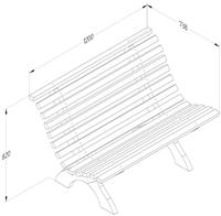 Forest Garden Kuba 2 Seater Wooden Garden Bench - Natural