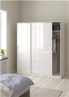 Tvilum Naia 3 Door 3 Drawer Wardrobe - White