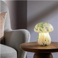 Habitat Mushroom Glass Battery Powered Table Lamp - Green
