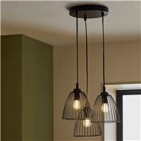 Argos Home Metal 3 Light Cluster Pendant Light - Black
