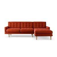 Habitat Fenner Right Hand Corner Sofa - Burnt Orange-Ash Leg