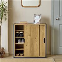 Argos Home Loft Living Shoe Storage Cabinet - Oak