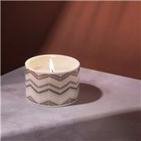 Fired Earth Medium Candle - Darjeeling & Damask Rose