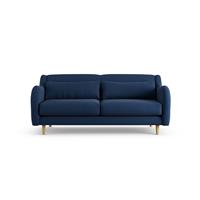 Habitat Turnmill Fabric 2 Seater Sofa - Navy - Ash Leg