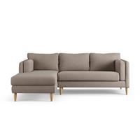 Habitat Newington Left Hand Corner Sofa - Mocha - Ash Leg