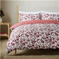 Argos Home Burgundy Foliage Print Bedding Set - Double